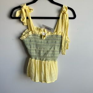 NWT smocked tank top